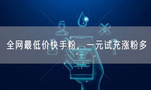 全网最低价快手粉，一元试充涨粉多