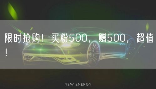 限时抢购！买粉500，赠500，超值！