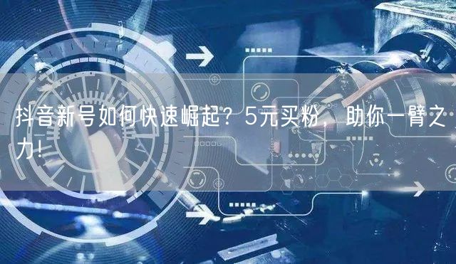 抖音新号如何快速崛起？5元买粉，助你一臂之力！