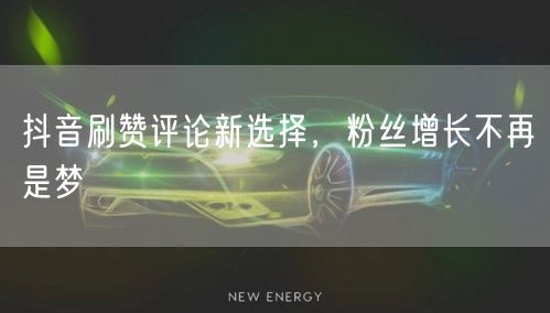 抖音刷赞评论新选择，粉丝增长不再是梦
