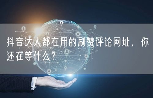 抖音达人都在用的刷赞评论网址，你还在等什么？