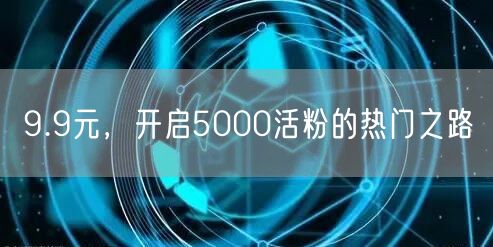 9.9元，开启5000活粉的热门之路