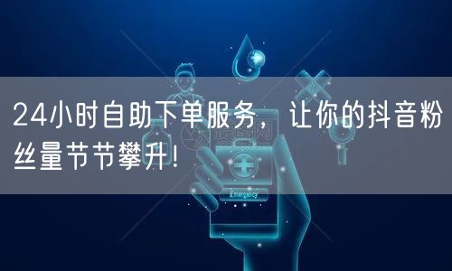 24小时自助下单服务，让你的抖音粉丝量节节攀升！