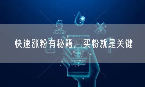 快速涨粉有秘籍，买粉就是关键