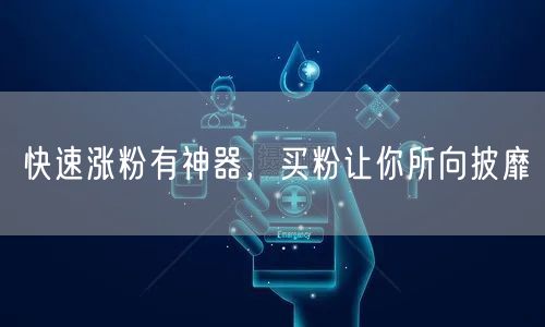 快速涨粉有神器，买粉让你所向披靡