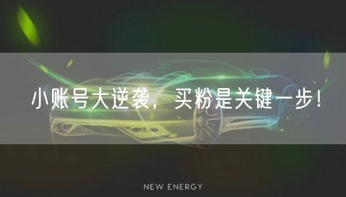 小账号大逆袭，买粉是关键一步！