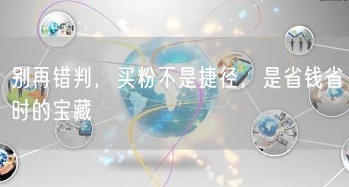 别再错判，买粉不是捷径，是省钱省时的宝藏