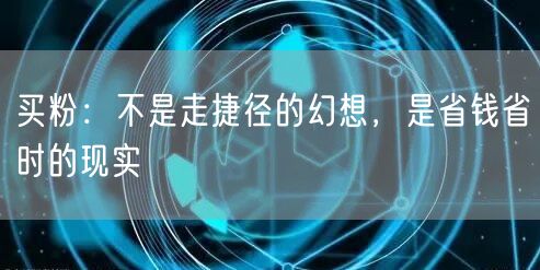 买粉：不是走捷径的幻想，是省钱省时的现实