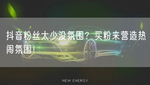 抖音粉丝太少没氛围？买粉来营造热闹氛围！