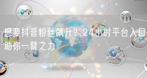 想要抖音粉丝飙升？24小时平台入口助你一臂之力