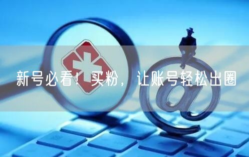 新号必看！买粉，让账号轻松出圈