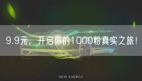 9.9元，开启你的1000粉真实之旅！