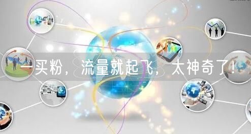 一买粉，流量就起飞，太神奇了！