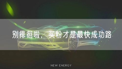 别徘徊啦，买粉才是最快成功路