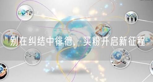 别在纠结中徘徊，买粉开启新征程