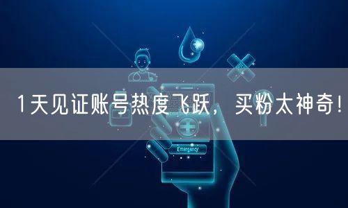 1天见证账号热度飞跃，买粉太神奇！