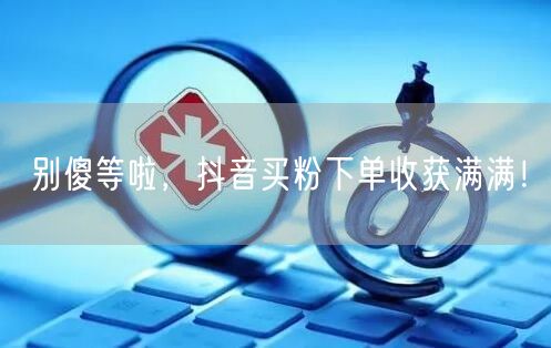 别傻等啦，抖音买粉下单收获满满！