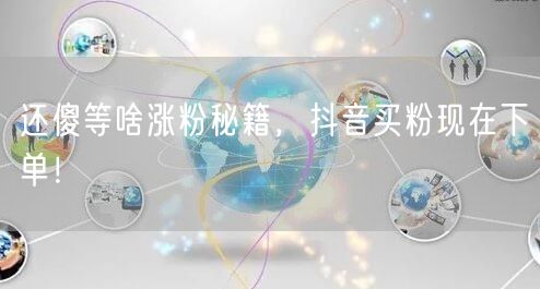 还傻等啥涨粉秘籍，抖音买粉现在下单！