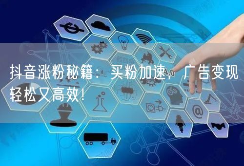 抖音涨粉秘籍：买粉加速，广告变现轻松又高效！