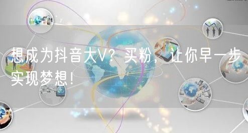 想成为抖音大V？买粉，让你早一步实现梦想！