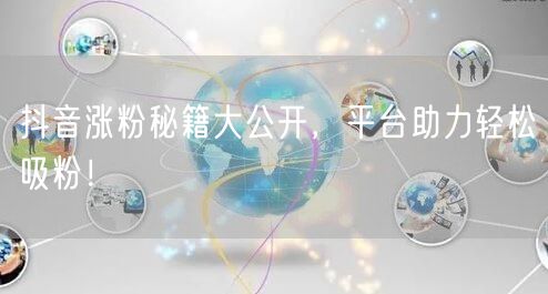 抖音涨粉秘籍大公开，平台助力轻松吸粉！