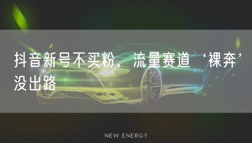 抖音新号不买粉，流量赛道‘裸奔’没出路