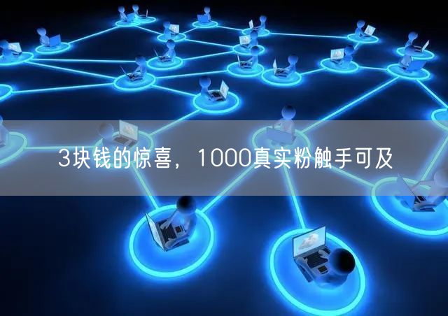3块钱的惊喜，1000真实粉触手可及