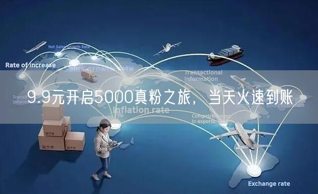 9.9元开启5000真粉之旅，当天火速到账