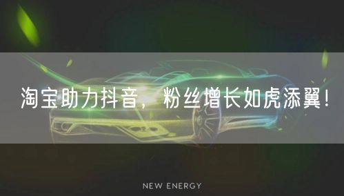 淘宝助力抖音，粉丝增长如虎添翼！