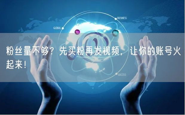 粉丝量不够？先买粉再发视频，让你的账号火起来！