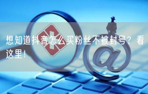想知道抖音怎么买粉丝不被封号？看这里！