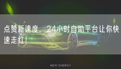 点赞新速度，24小时自助平台让你快速走红！