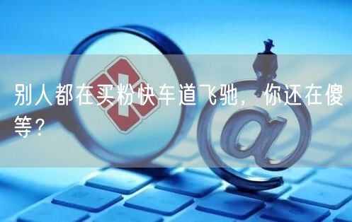 别人都在买粉快车道飞驰，你还在傻等？