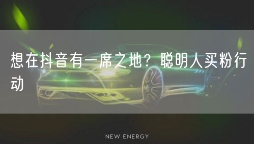 想在抖音有一席之地？聪明人买粉行动