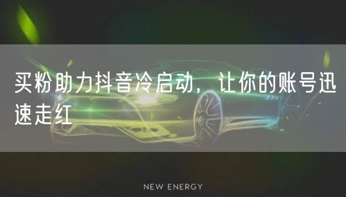 买粉助力抖音冷启动，让你的账号迅速走红
