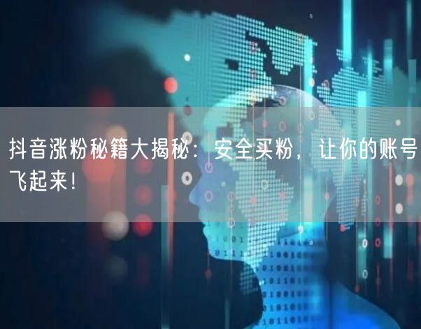 抖音涨粉秘籍大揭秘：安全买粉，让你的账号飞起来！