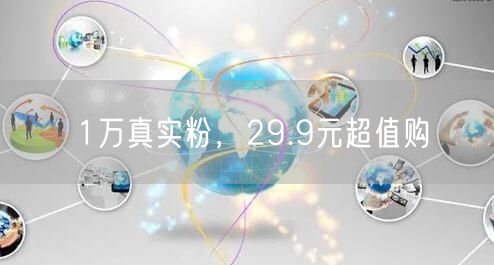 1万真实粉，29.9元超值购