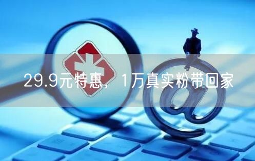 29.9元特惠，1万真实粉带回家