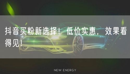 抖音买粉新选择！低价实惠，效果看得见！