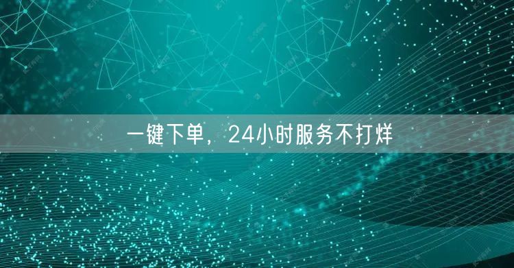 一键下单，24小时服务不打烊