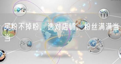 买粉不掉粉，选对店铺，粉丝满满当当