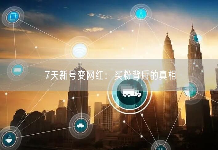 7天新号变网红：买粉背后的真相