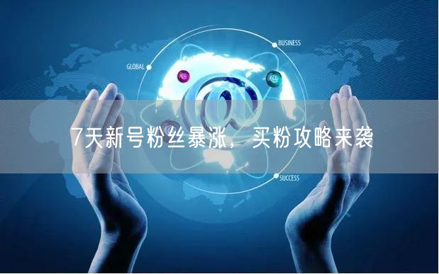 7天新号粉丝暴涨，买粉攻略来袭