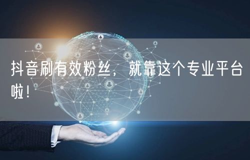 抖音刷有效粉丝，就靠这个专业平台啦！