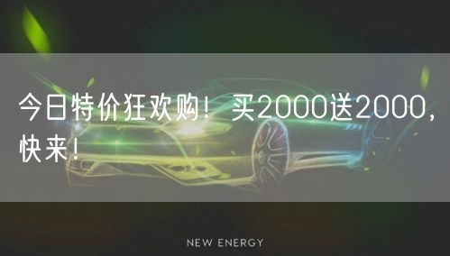 今日特价狂欢购！买2000送2000，快来！