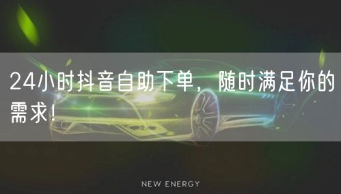 24小时抖音自助下单，随时满足你的需求！
