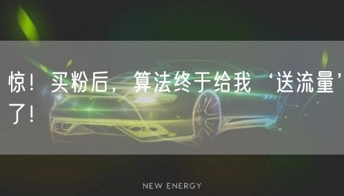 惊！买粉后，算法终于给我‘送流量’了！