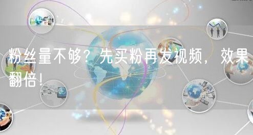 粉丝量不够？先买粉再发视频，效果翻倍！