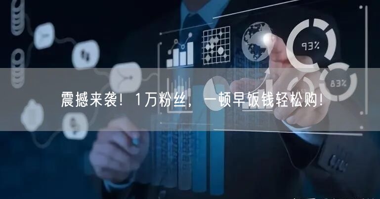 震撼来袭！1万粉丝，一顿早饭钱轻松购！