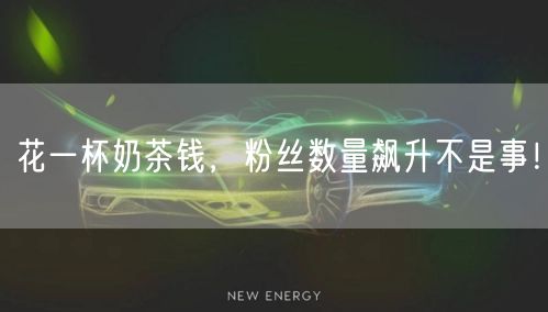 花一杯奶茶钱，粉丝数量飙升不是事！